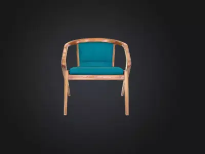 Zigzag Comfort Chair Low-poly 3D model