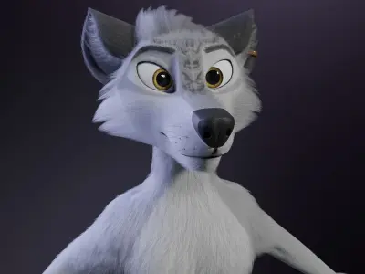 Magnus Anthro Wolf 3D model