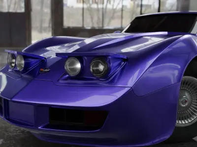 Chevrolet corvette c3 1978 Low-poly 3D model