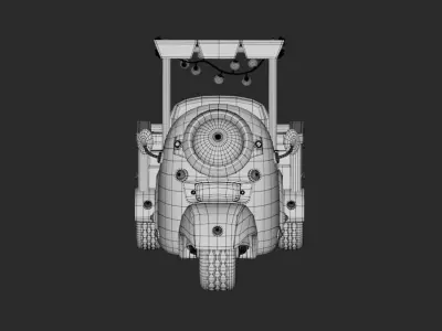 Cartoon tricycle Low-poly 3D model Low-poly 3D model