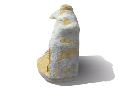 Ruined Temple Stone Artifact  Free low-poly 3D model