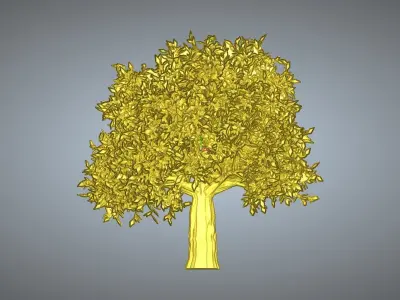 3D TREE golden 3D model
