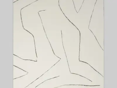 Myriad Hand Knotted Warm White New Zealand Wool Area Rug 3D model