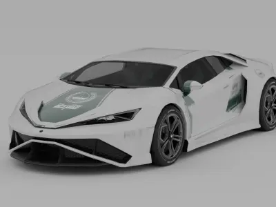 Next-Gen Supercar Concept Model Low-poly 3D model