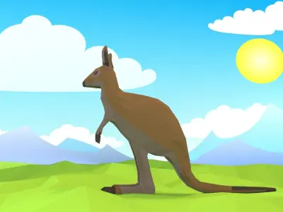 AUSTRALIAN NATIVE ANIMALS Low-poly 3D model