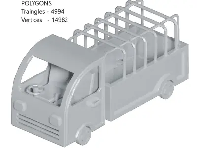 Games Truck Toy Low-poly 3D model