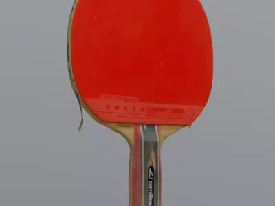 old ping pong racket 3D model