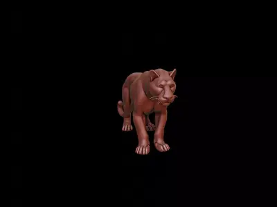 Panther Animal Sculpture 3D print model