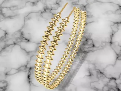 cartier earrings  Free 3D print model
