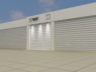 Car service entrance logo sign a607B 3D model