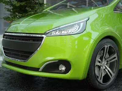 Generic car v12 Low-poly 3D model