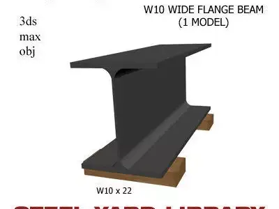 W10 Wide Flange Beam 3D model