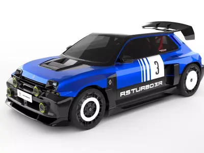 Renault 5 Turbo 3 Rally 3D model