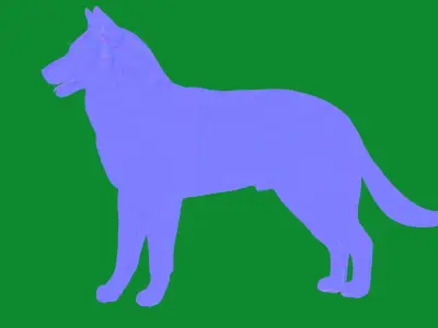 Groenendael Belgian Sheepdog Low-poly 3D model