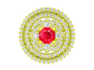 Luxury Multi Halo Diamond Ring for Women 4421 3D print model