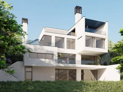 Minimalist Vila 3d Model 3D model