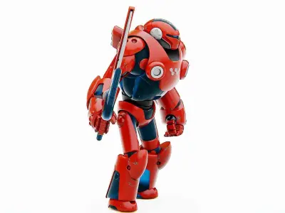 BATTLE DROID X-5000 Rigged for Unreal Engine - Unity - MIXAMO 3D model