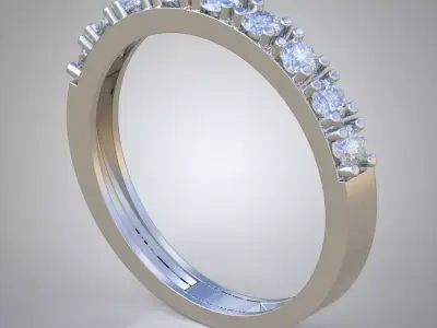 Diamond ring 0549 3D printable model Free 3D print model