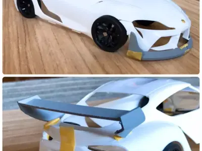 D-WING and Spoiler for Supra 124 3D print model