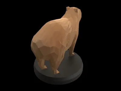 Parametric Capybara Low-poly 3D model
