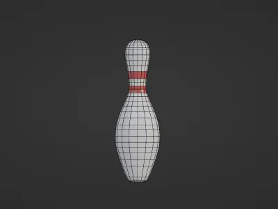 Bowling Pin Low-poly 3D model