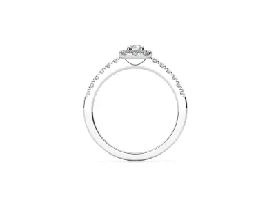 ZDR070 diamond engagement ring gold 3D print model