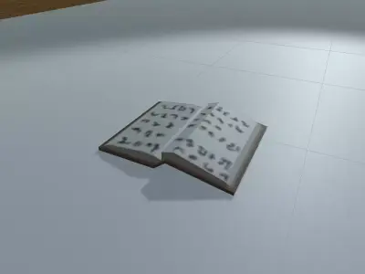 Simple book model Free low-poly 3D model