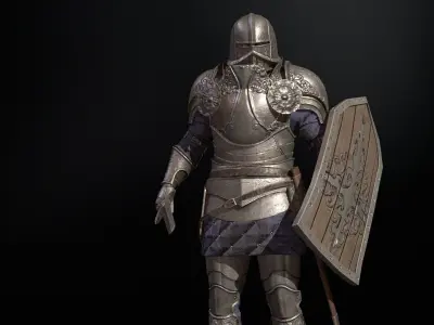 NPC Knight 1 Low-poly 3D model