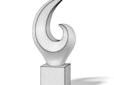 Concrete Sculpture 3D Model 3D model