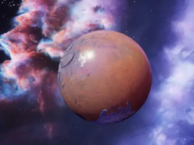 UE5 - 70 8K PBR Planets - 9 8K Stardust Skydomes 3D model