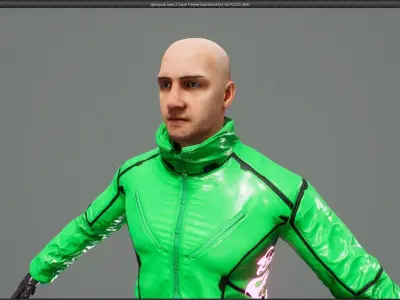 cyberpunk male Z UNREAL ENGINE 4 Low-poly 3D model