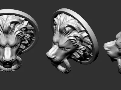 Lion Head 1 3D print model