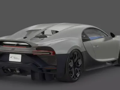 2022 Bugatti Chiron Profilee 3D Model W16 Ultimate  Hypercar  3D model