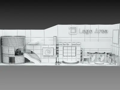 Booth Exhibition Stand a509 3D model