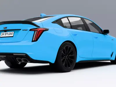 Cadillac CT5-V Blackwing 2022 Low-poly 3D model