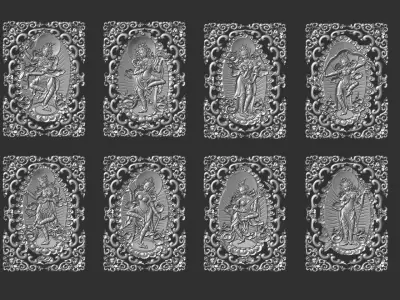 Tibetan fairies 16 pieces 3D print model