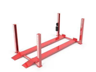 Car Lift Four Post Low-poly 3D model