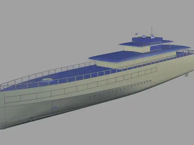 Feadship Venus Steve Jobs Yacht - NURBs and Polygon Model 3D model