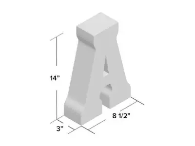 Letter Block 3D model
