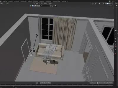 Scandinavian cosy home 3D model