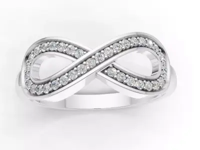AV 710 Infinity of Love Diamond Ring for Women 3D print model