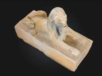 Sphinx Statue Iconic Monument Model for Ancient Egyptian 3D model