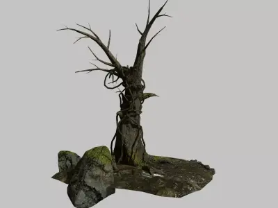 Dead Tree Free low-poly 3D model