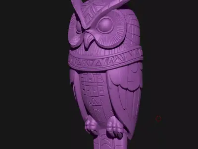 owl sculpture 3D print model