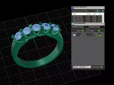 Gold Ring 3D print model