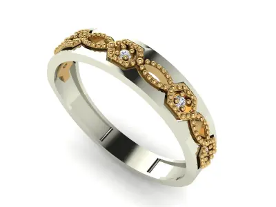 Two piece and two color ring collection 3D print model