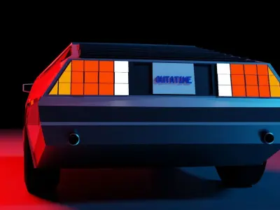 Delorean car 3D model