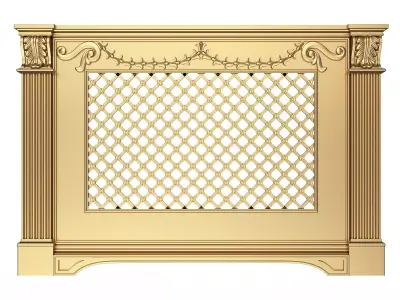 Radiator Cover Decorative Screening Grille Panel 015 Low-poly 3D model