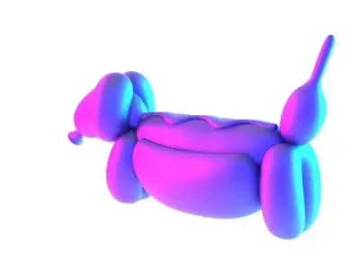 Hotdog Pup Dog Snack Balloon Decoration Props Second Life toy 3D print model