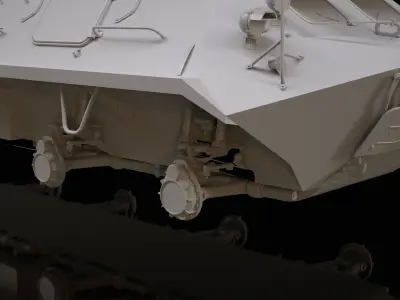 BTR-60 PB Blockout Low-poly 3D model